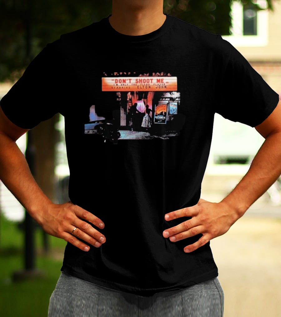 Elton John Don't Shoot Me I'm Only The Piano Player Starring Album Cover T-Shirt