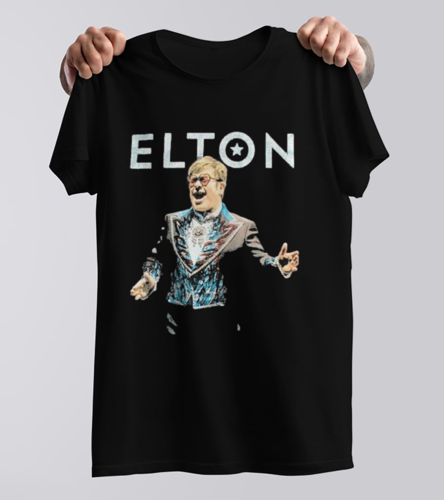 Elton John Glitter Sequin Jacket T-Shirt