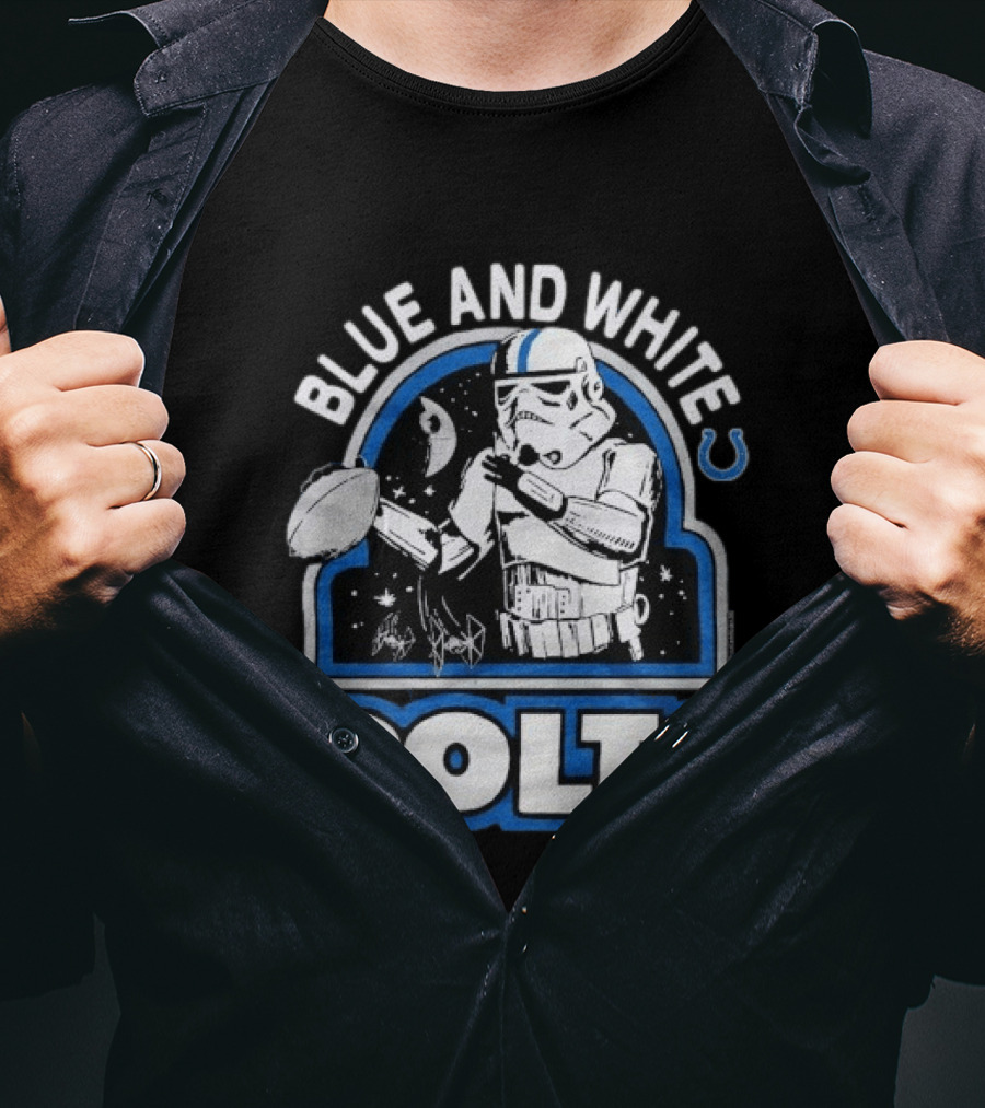 Blue And White Colts Star Wars Stormtroopers T-Shirt