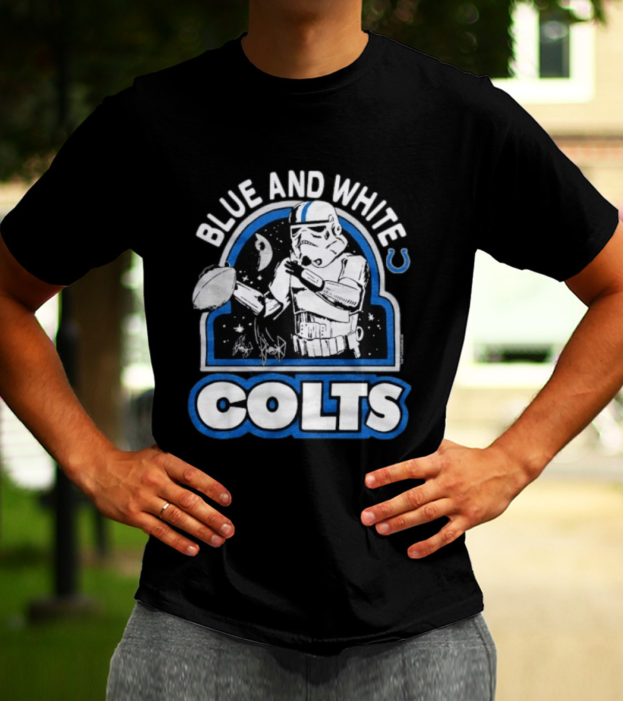 Blue And White Colts Star Wars Stormtroopers T-Shirt