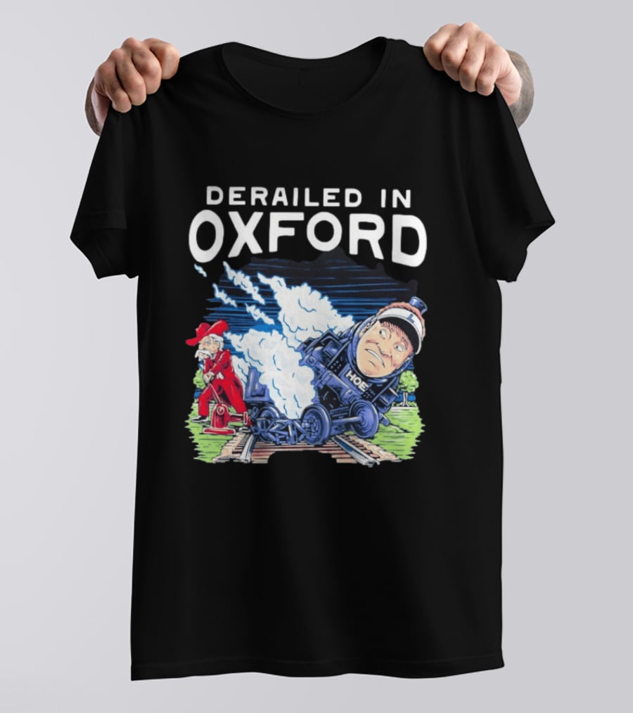 Derailed In Oxford Ole Miss Rebels Train Image T-Shirt