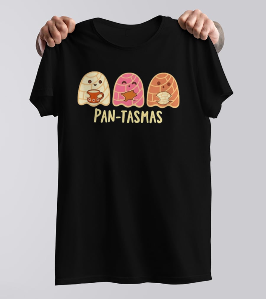 Pan Tasmas Concha Bread Cartoon Characters T-Shirt