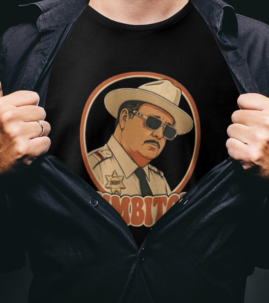Sumbitch Sheriff Sunglasses Hat Cartoon T-Shirt