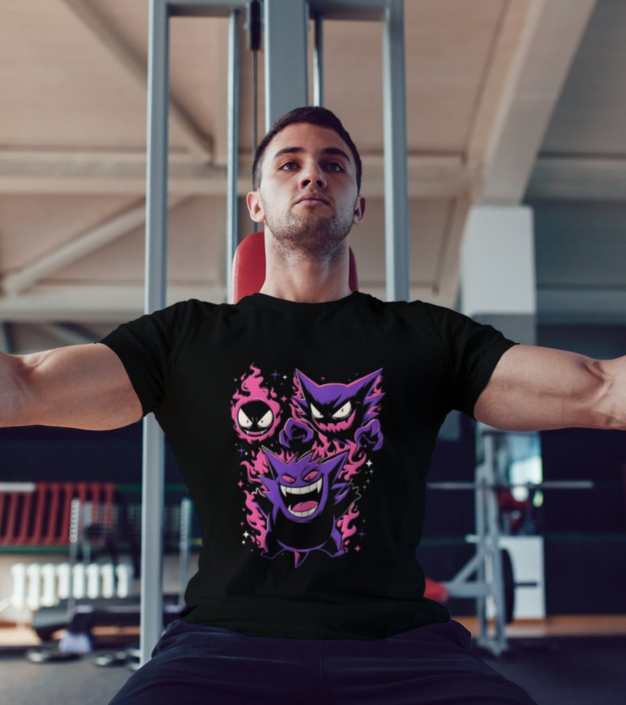 Terror Gang Gengar Haunter Gastly Pokemon Flame T-Shirt
