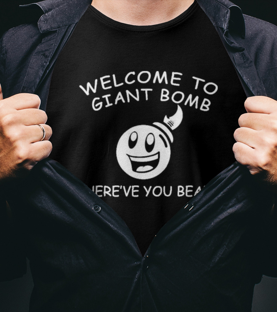 Welcome To Giant Bomb Where've You Bean Smiling Cartoon Bomb T-Shirt