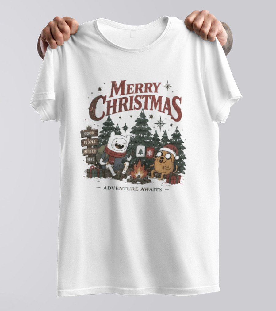 Adventure Time Merry Christmas Do People Better Adventure Awaits T-Shirt