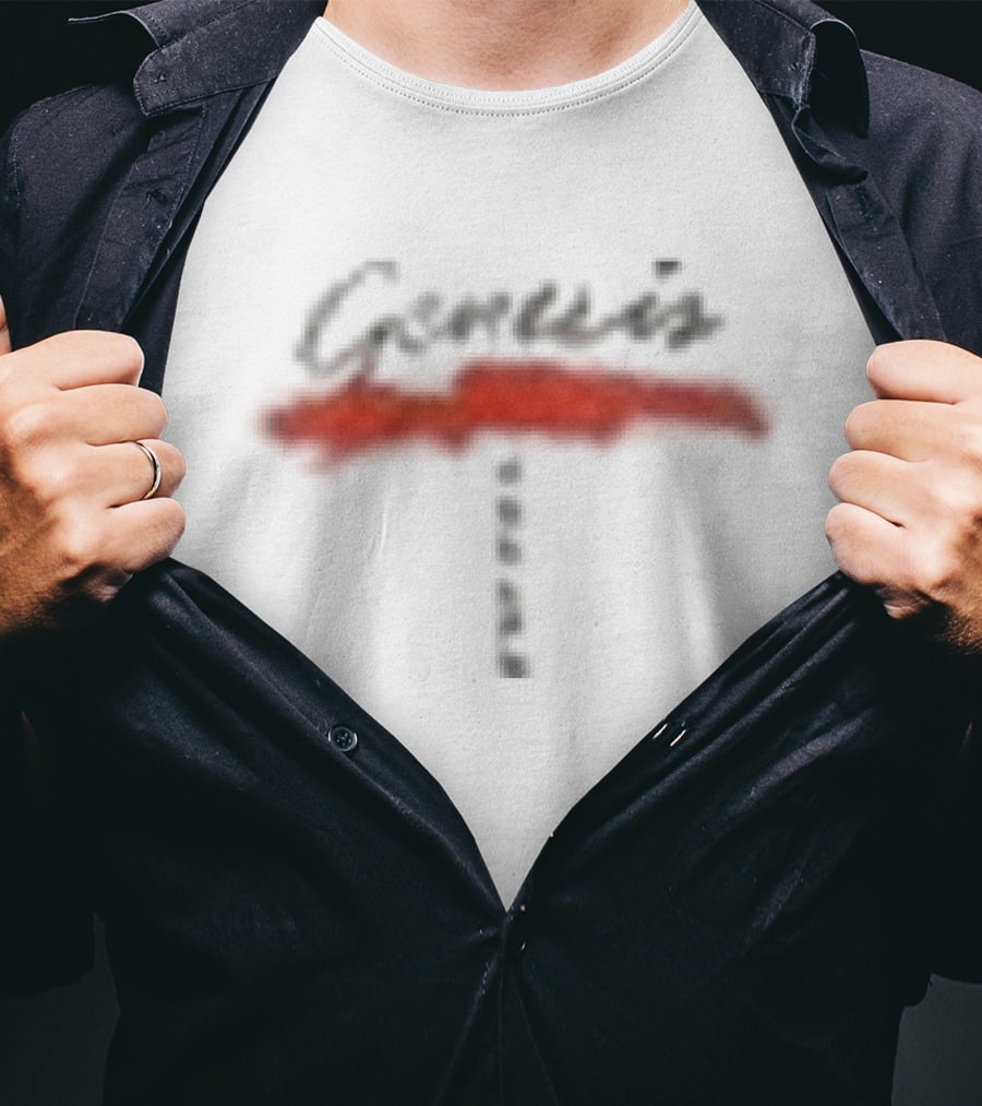 Genesis Abacab 45th Anniversary Handwritten Style Red Black T-Shirt