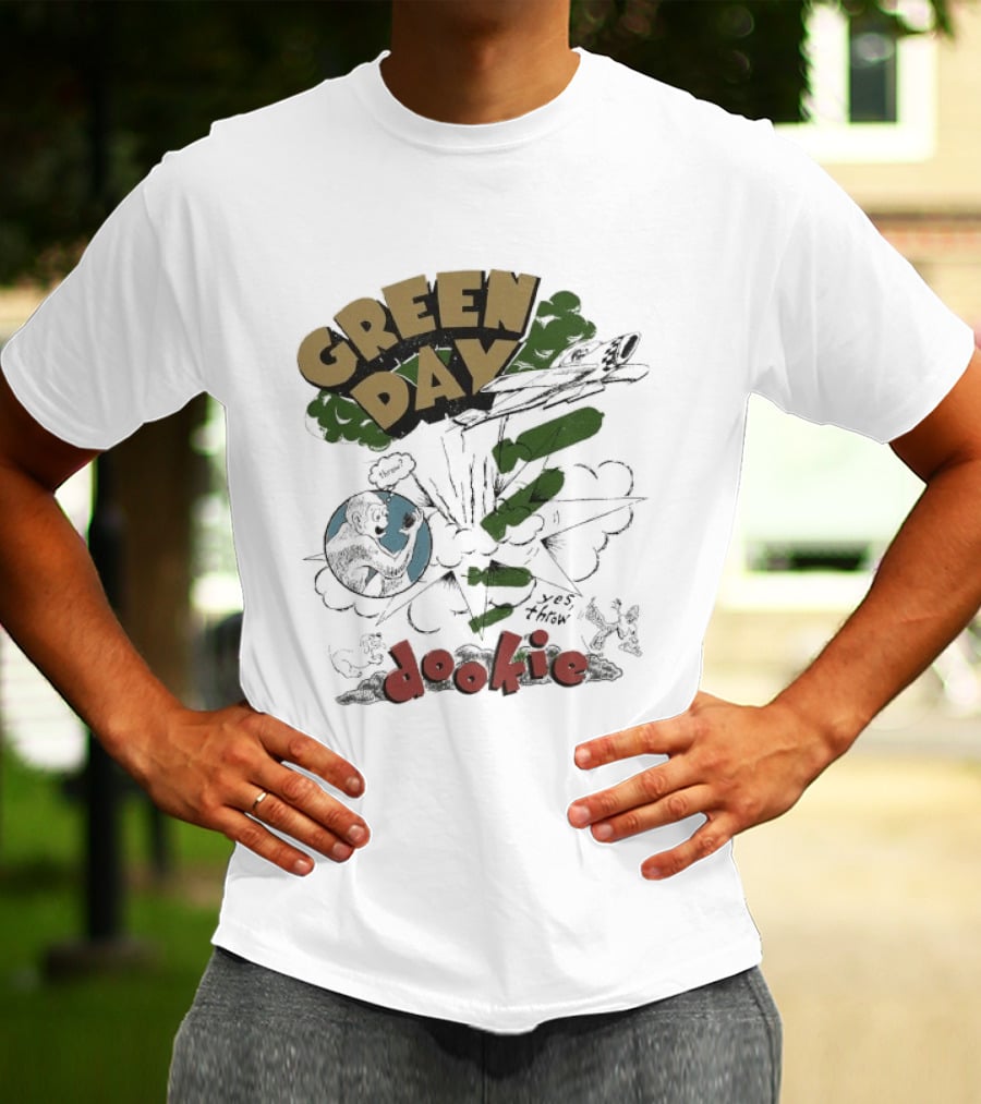 Green Day Dookie Explosion Earth Juniors Throw T-Shirt