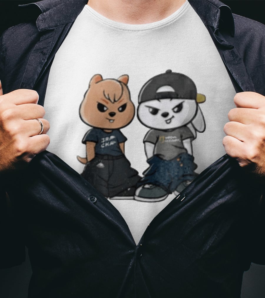 SKZOO Stray Kids Characters Han Quokka Leebit Streetwear T-Shirt