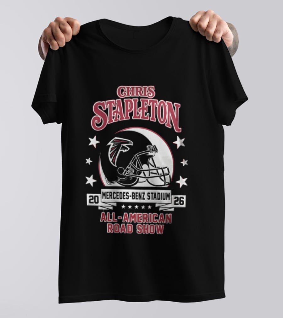 Chris Stapleton Atlanta Falcons Mercedes Benz Stadium 2026 All American Road Show T-Shirt