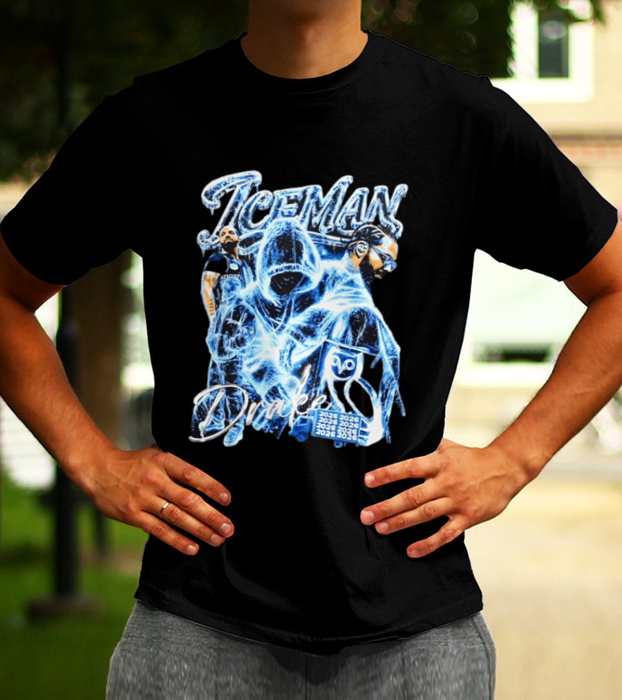 Drake Iceman 2026 Halloween Blue Neon T-Shirt