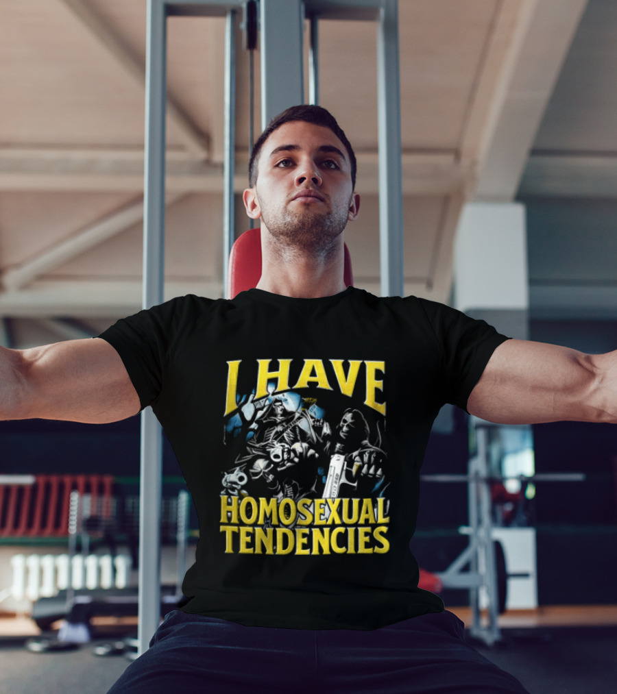 I Have Homosexual Tendencies Skeletons With Handguns Dark T-Shirt