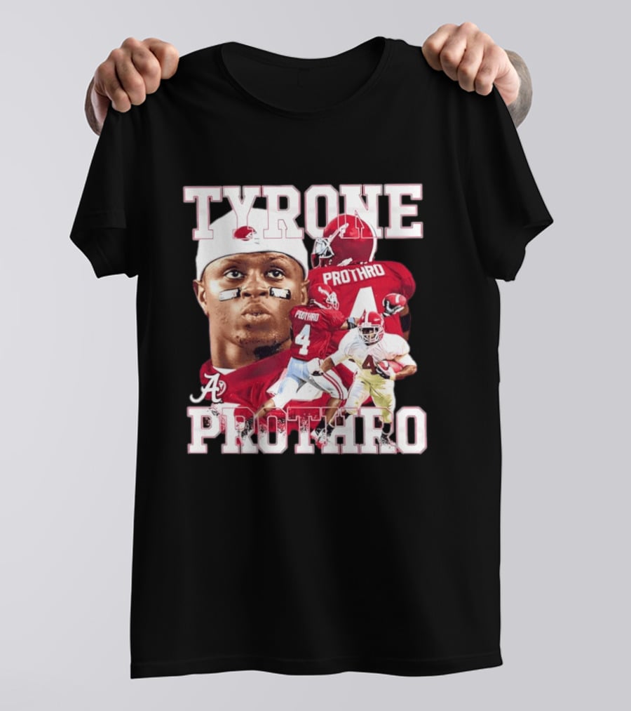 Football Alumni Alabama Crimson Tide Tyrone Prothro Player Collage Athletics T-Shirt