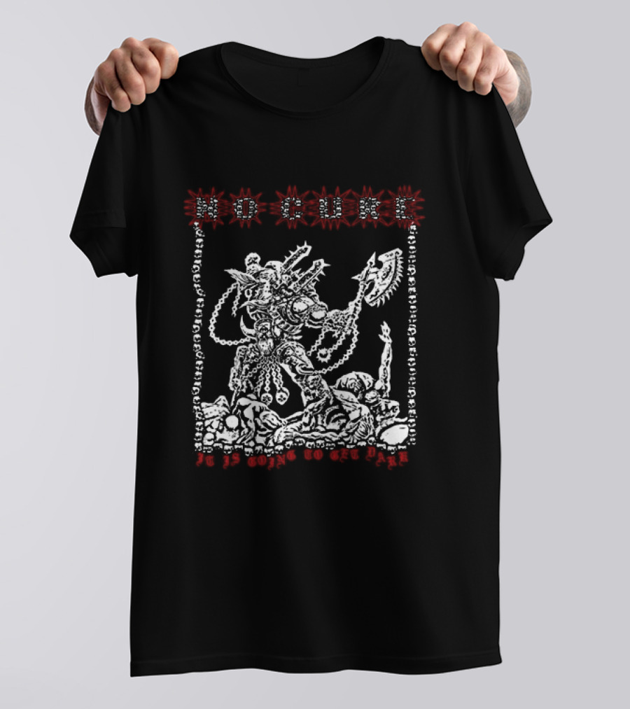 Imprintmerch No Cure Xterminatus Warrior With Axe And Skulls T-Shirt