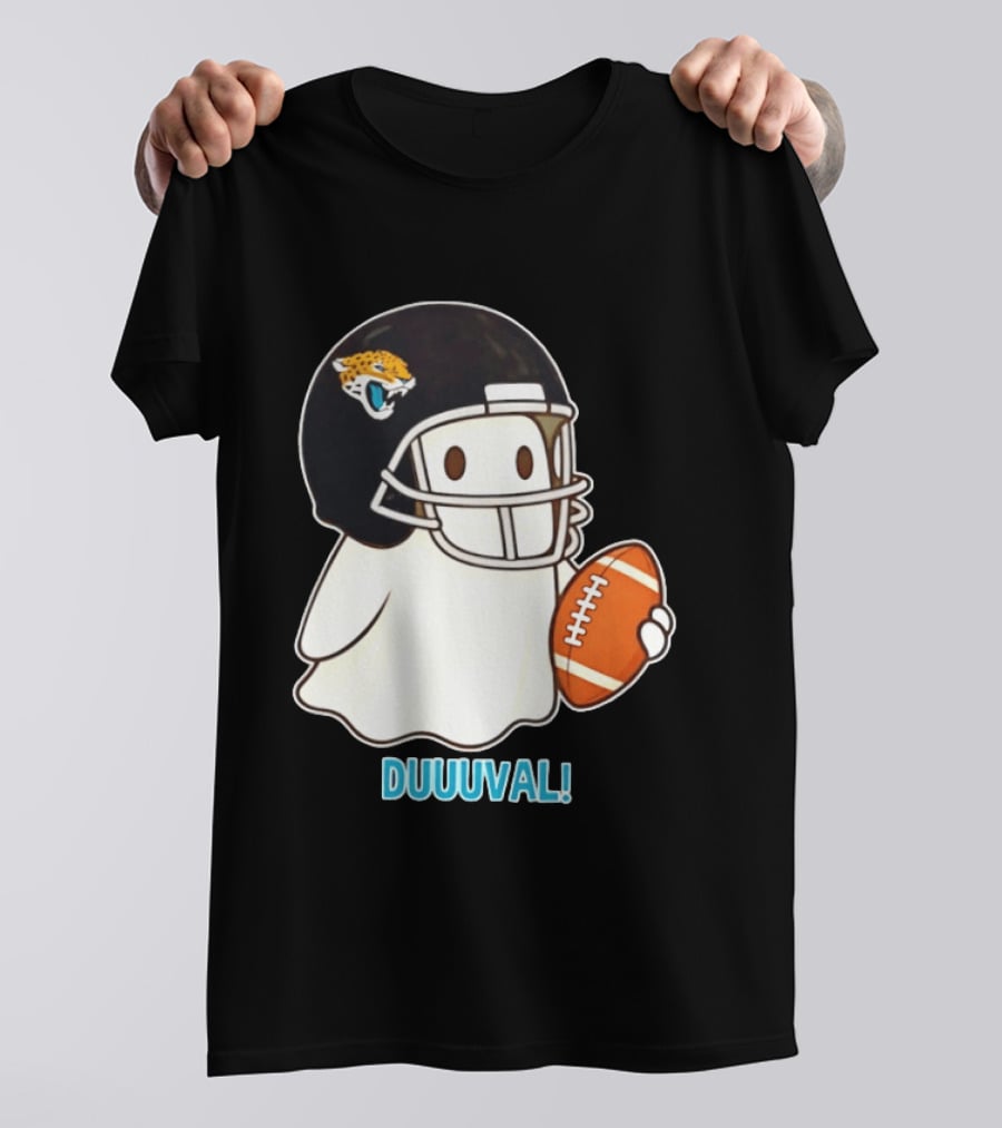 Jacksonville Jaguars Ghost Football Duuuval Halloween 2026 T-Shirt
