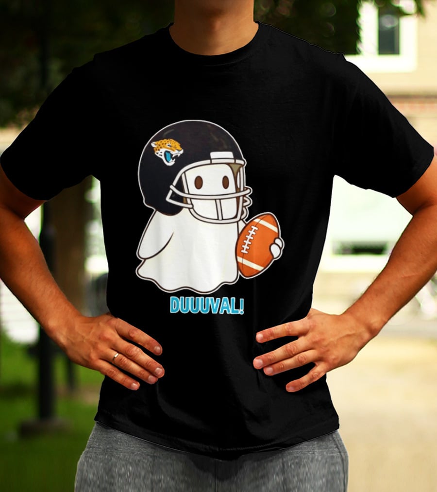 Jacksonville Jaguars Ghost Football Duuuval Halloween 2026 T-Shirt