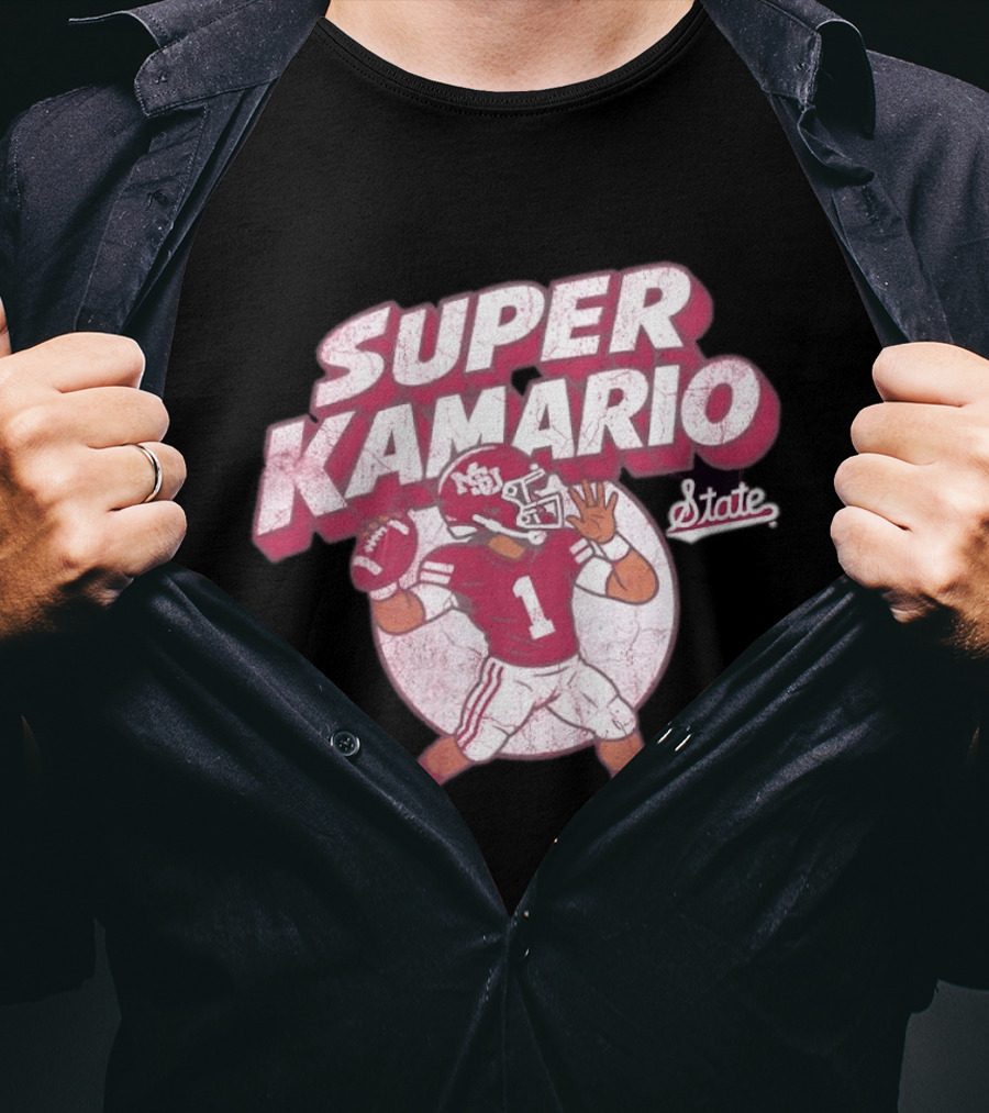 Super KaMario State No 1 Mississippi Bulldogs Football T-Shirt