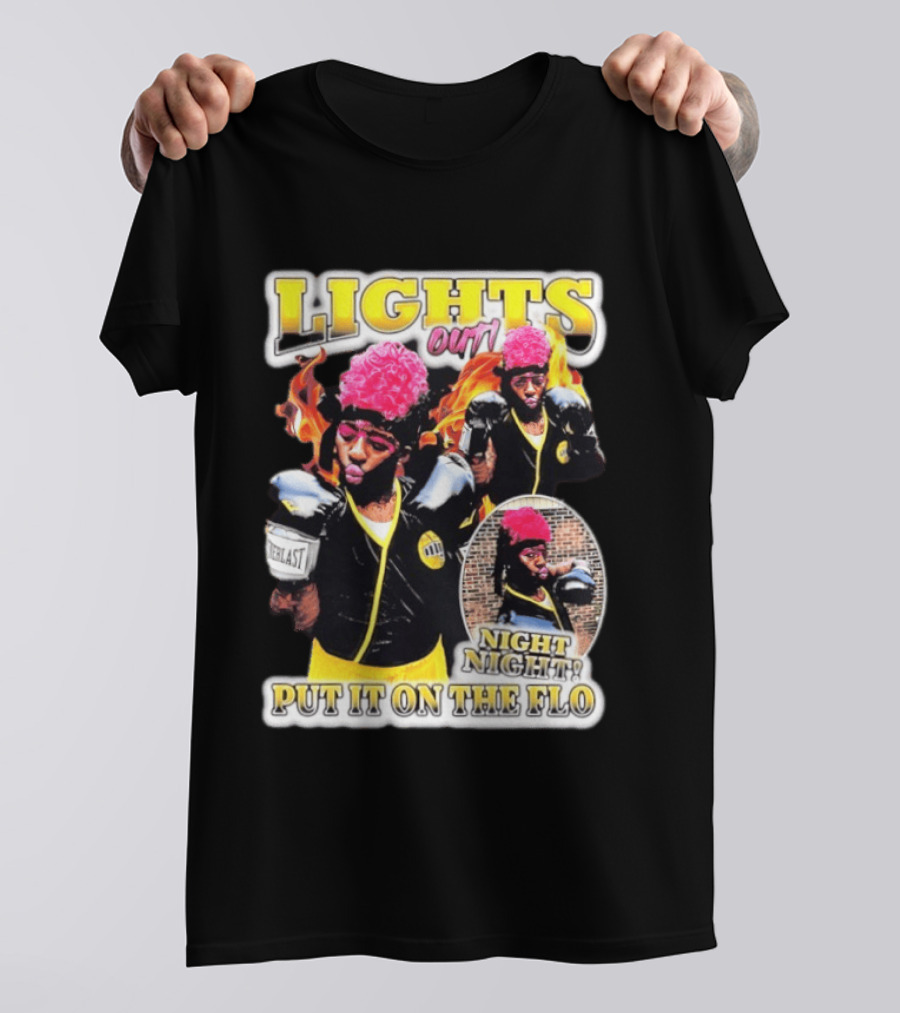 Laquanda Lights Out Night Night Put It On The Flo Boxing Gloves T-Shirt