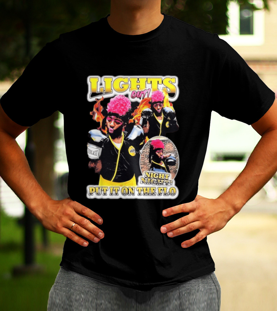 Laquanda Lights Out Night Night Put It On The Flo Boxing Gloves T-Shirt