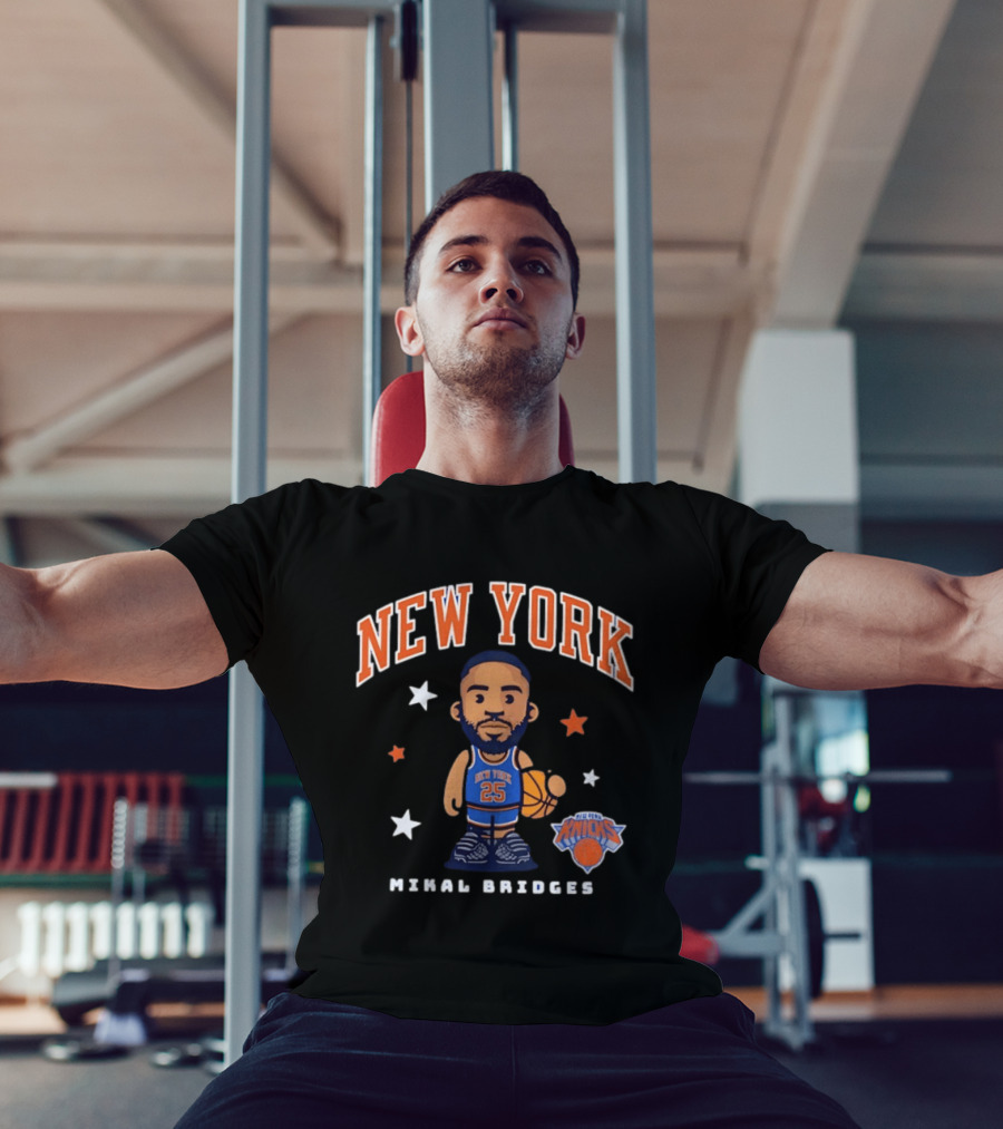 New York Knicks Mikal Bridges Basketball 25 T-Shirt