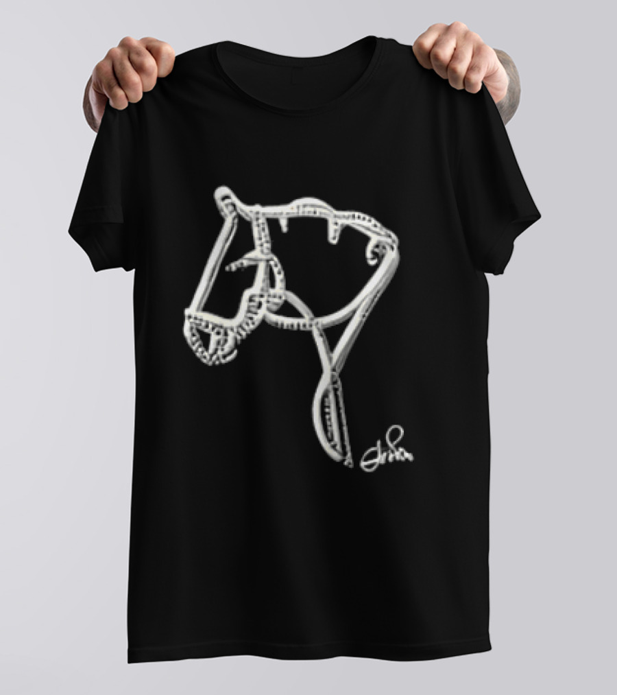 Lover Saraatit Done A Gathinb Apn Smapl Lack Horse Sketch T-Shirt