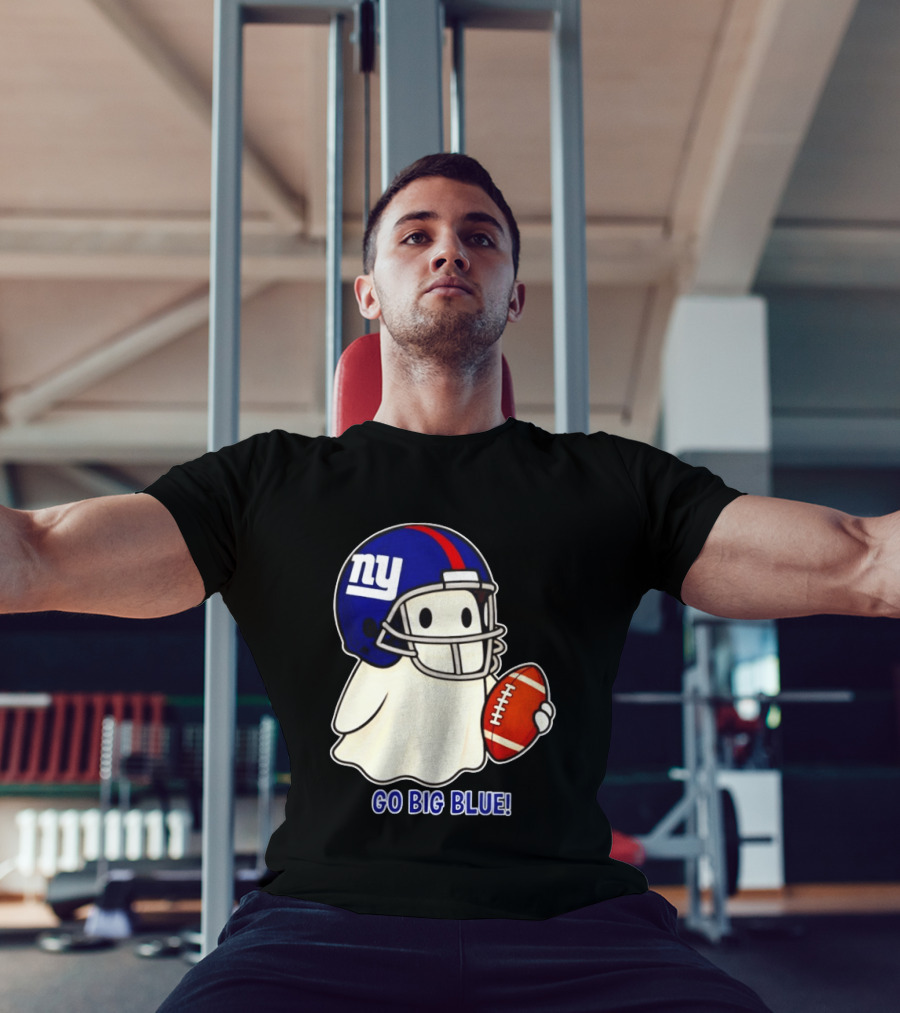 New York Giants Ghost Go Big Blue Halloween 2026 Football T-Shirt