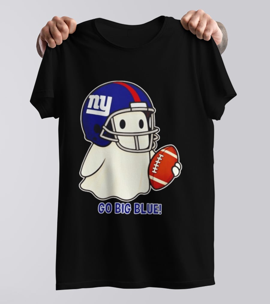 New York Giants Ghost Go Big Blue Halloween 2026 Football T-Shirt