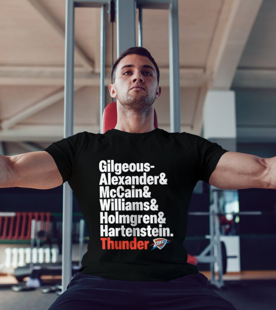 Oklahoma City Thunder 2026 Gilgeous Alexander McCain Williams Holmgren Hartenstein T-Shirt