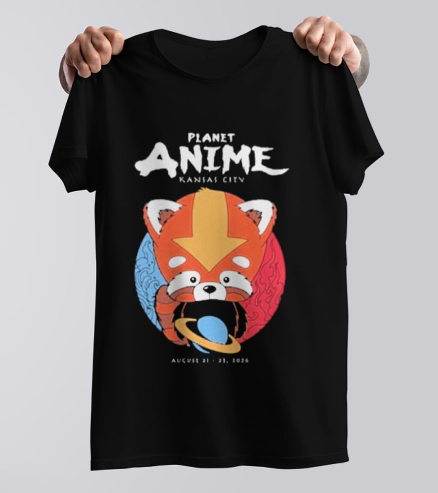 Planet Anime Kansas City August 21 2026 Panda Red Avatar Blue Circle T-Shirt