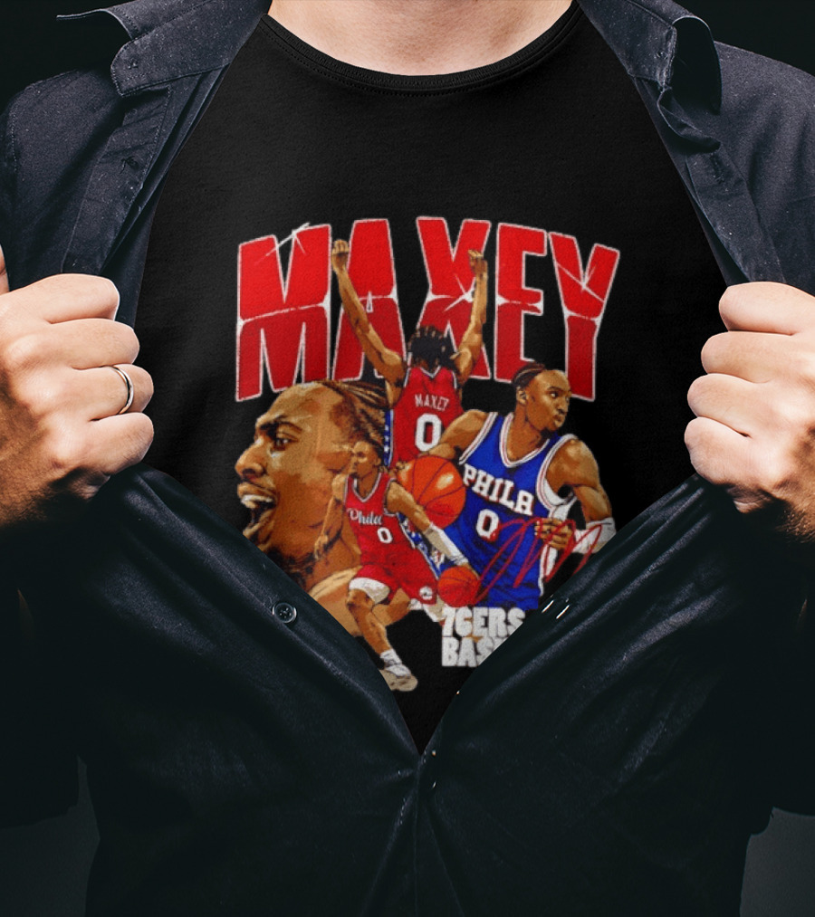 Tyrese Maxey Philadelphia 76ers Collage T-Shirt