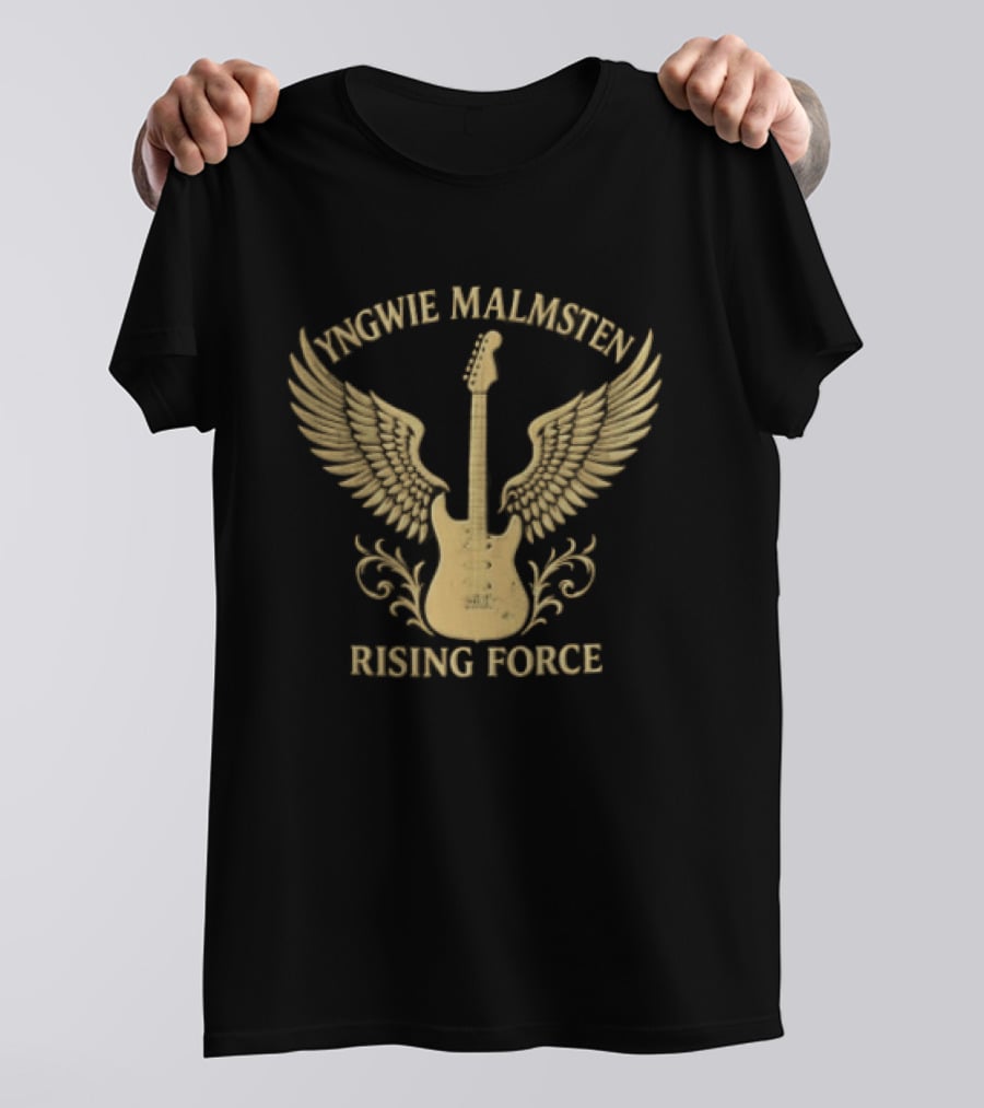 Yngwie Malmsten Rising Force Electric Guitar Wings T-Shirt