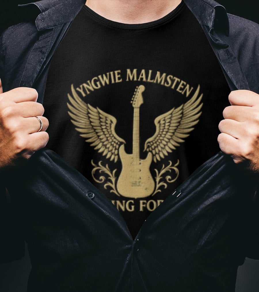 Yngwie Malmsten Rising Force Electric Guitar Wings T-Shirt
