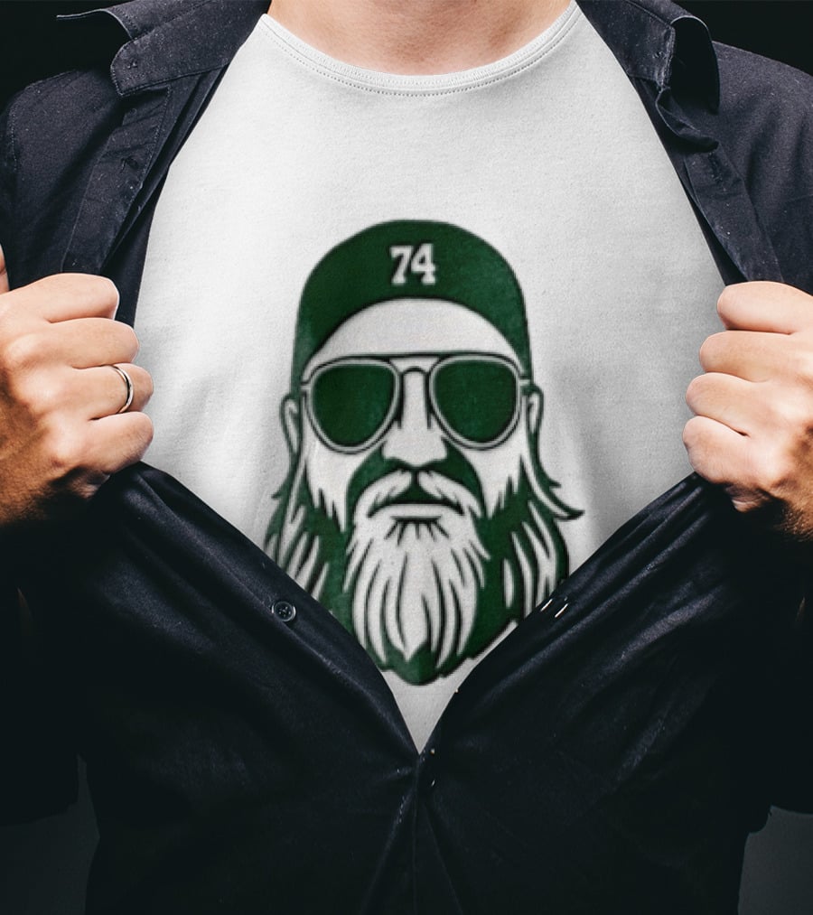 Bearded Man Sunglasses Hat 74 T-Shirt