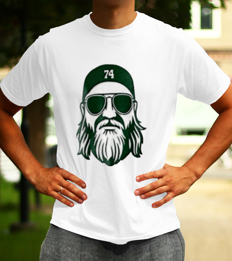 Bearded Man Sunglasses Hat 74 T-Shirt