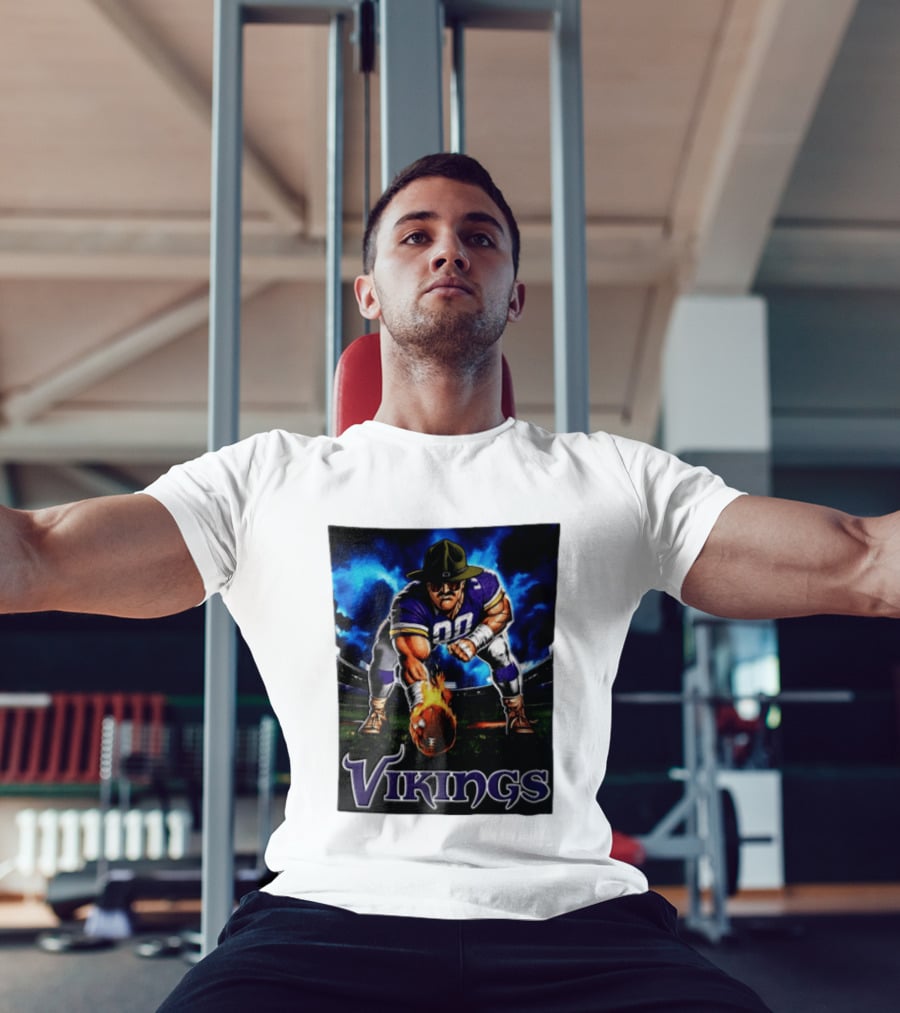 Vikings Ivan Pace Jr Muscular Football Player 00 Powerful Athletic Figure T-Shirt