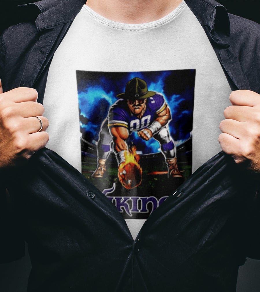 Vikings Ivan Pace Jr Muscular Football Player 00 Powerful Athletic Figure T-Shirt