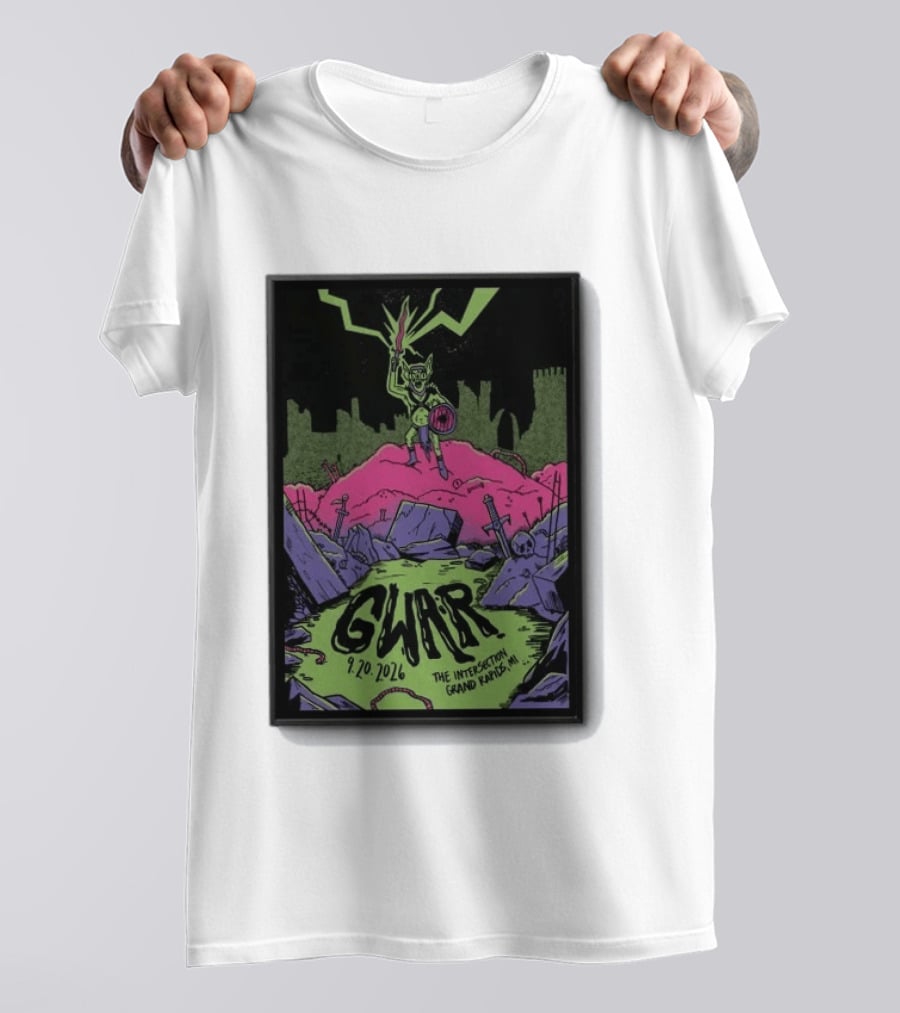 Gwar 9 20 2026 The Intersection Grand Rapids MI T-Shirt
