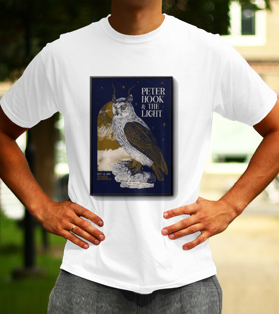 Peter Hook & The Light Sept 21 2026 San Francisco CA Owl T-Shirt