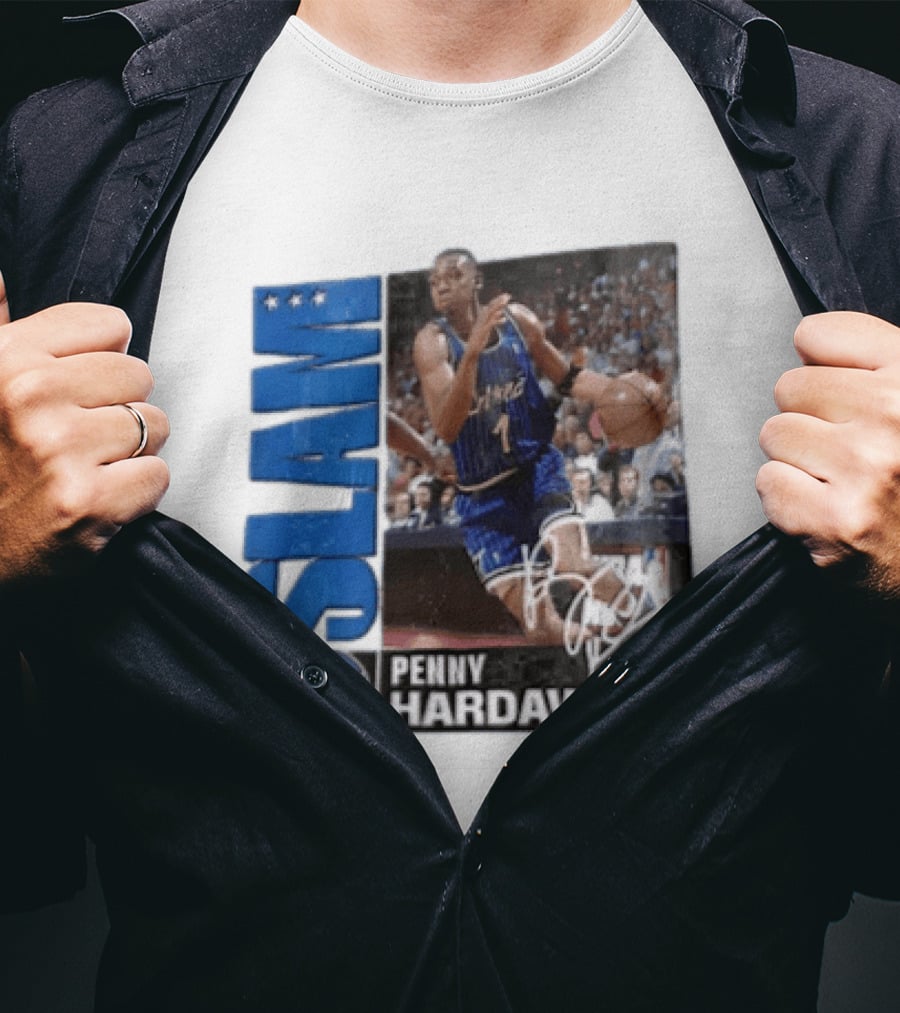 SLAM Top 500 Penny Hardaway Basketball Orlando Magic Jersey T-Shirt
