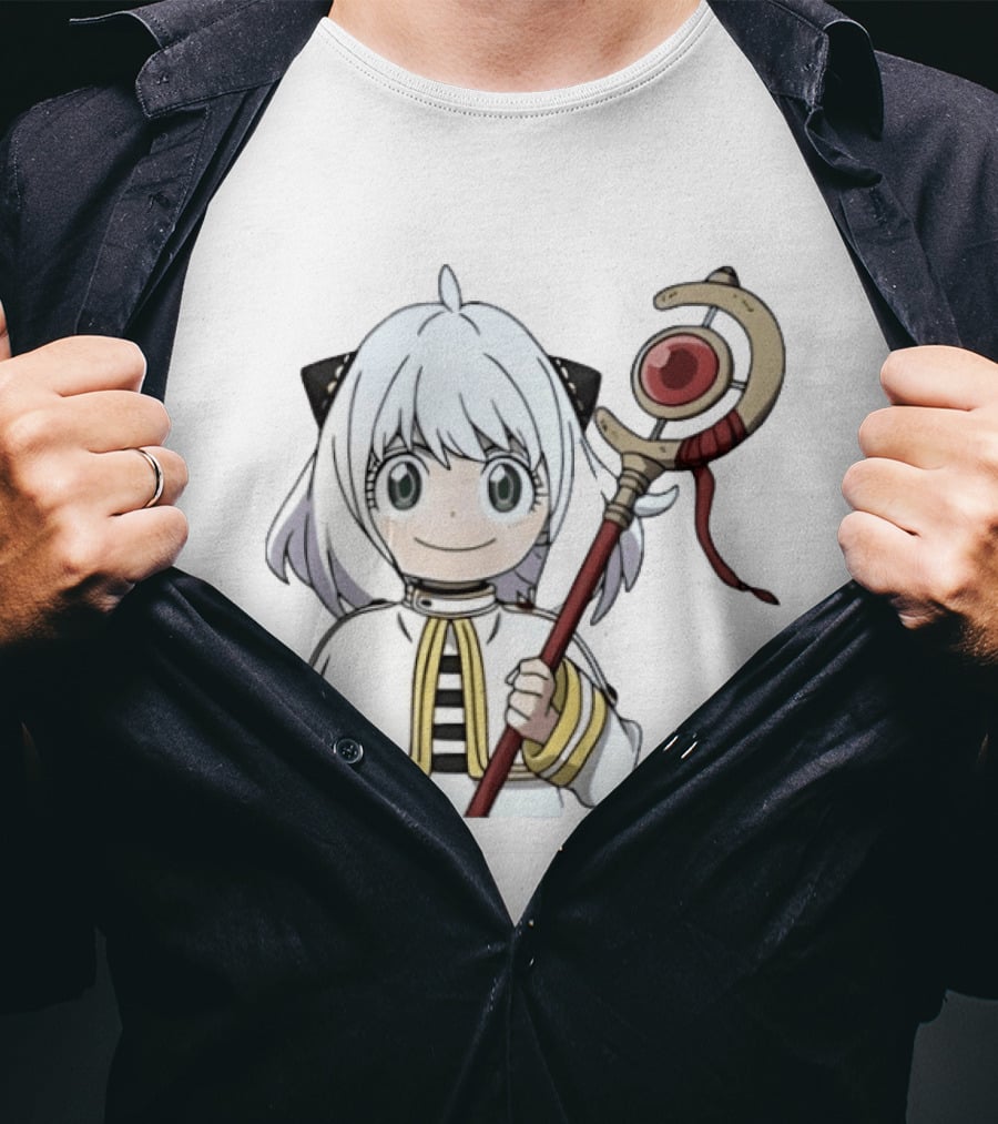 Spy X Family X Frieren Beyond Journey's End Anya Slayer Crossover Anime T-Shirt