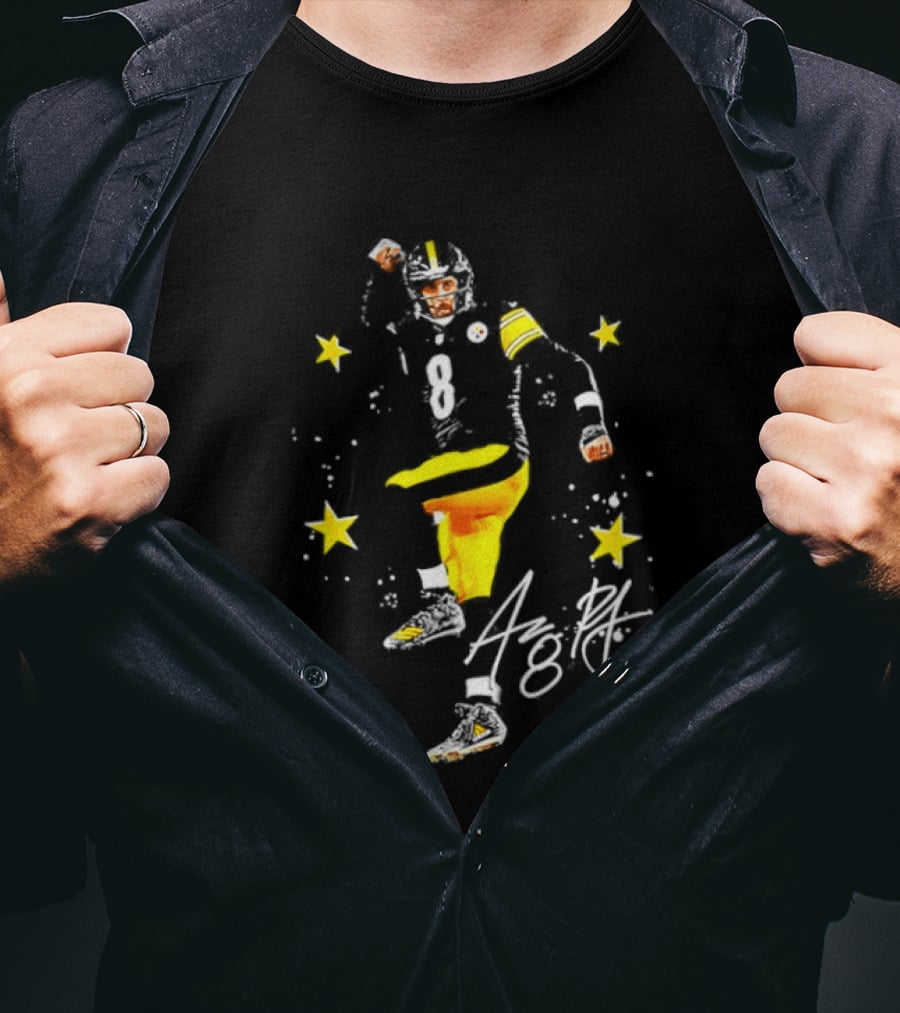 Aaron Rodgers Pittsburgh Steelers King Of The North Yellow Stars Signature T-Shirt