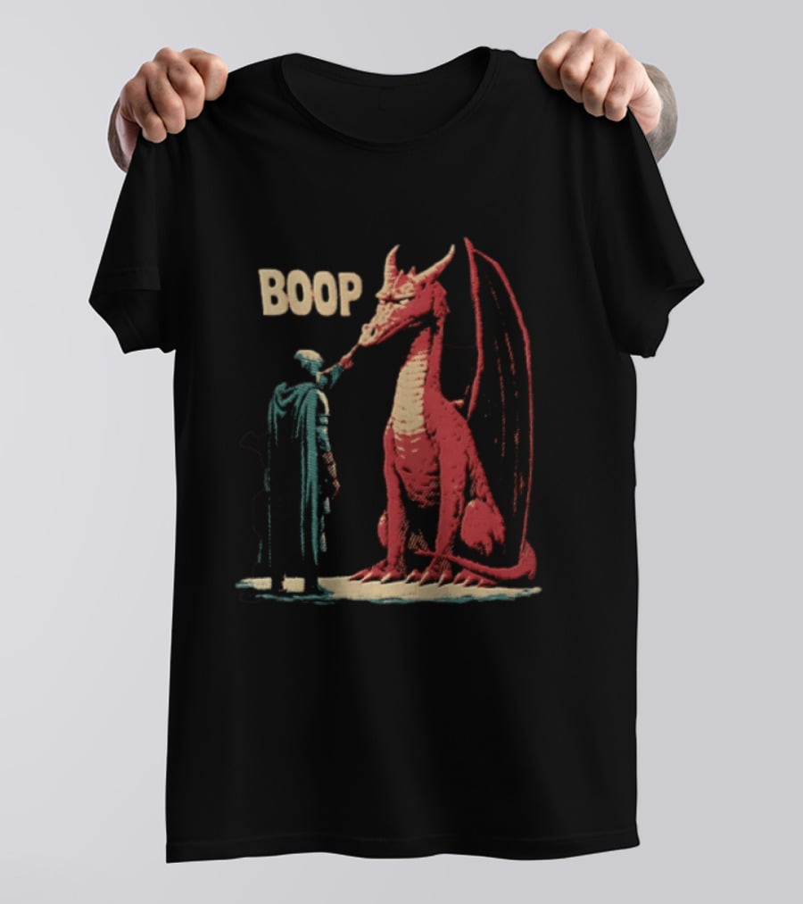 Boop The Dragon Knight Humor Fantasy Adventure T-Shirt
