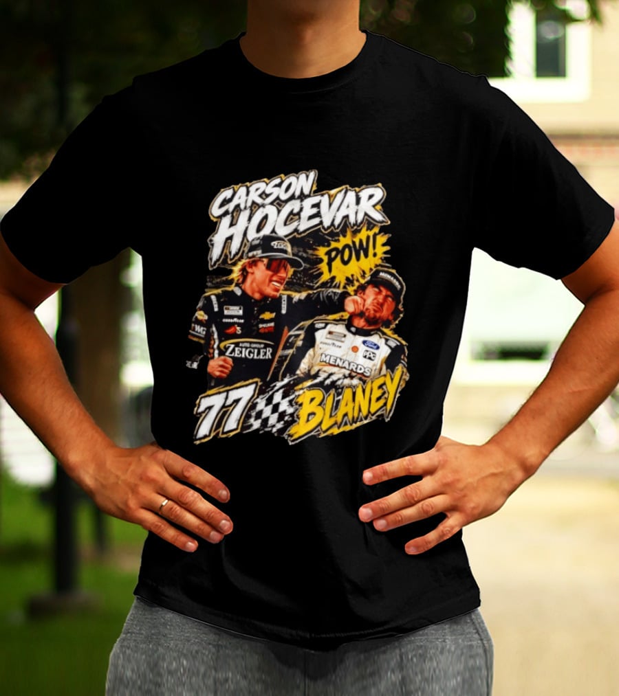 Carson Hocevar Pow Ryan Blaney 77 Menards Racing T-Shirt