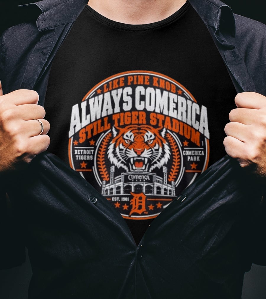 Like Pine Knob Always Comerica Still Tiger Stadium Detroit Tigers Comerica Park T-Shirt