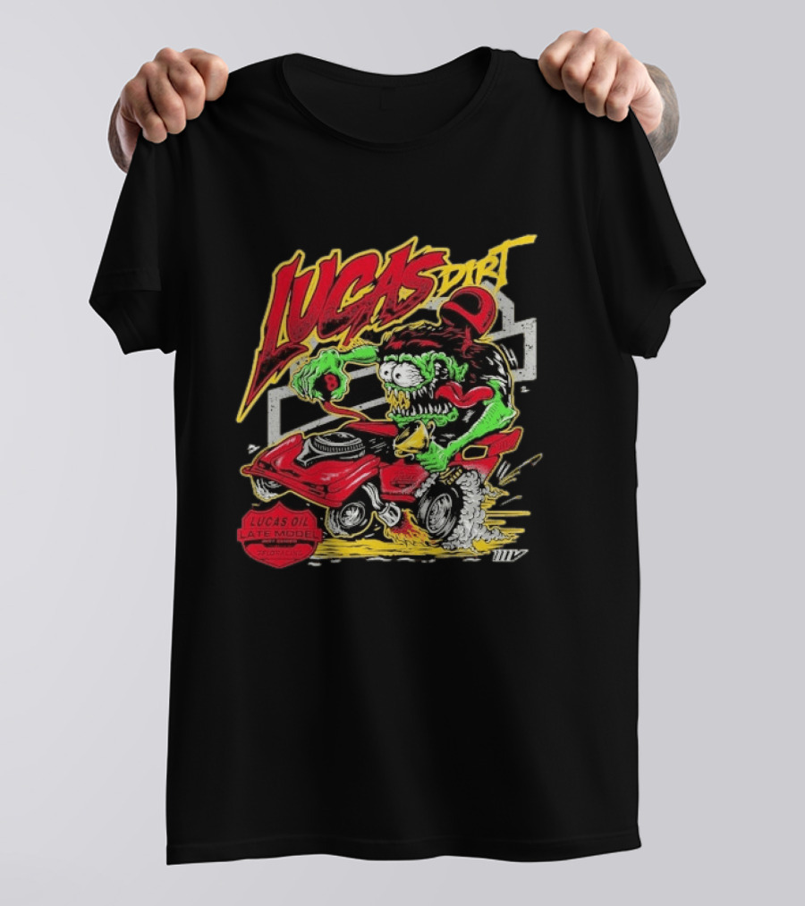 Lucas Dirt Floracing Mad Mark Lucas Oil Late Model T-Shirt