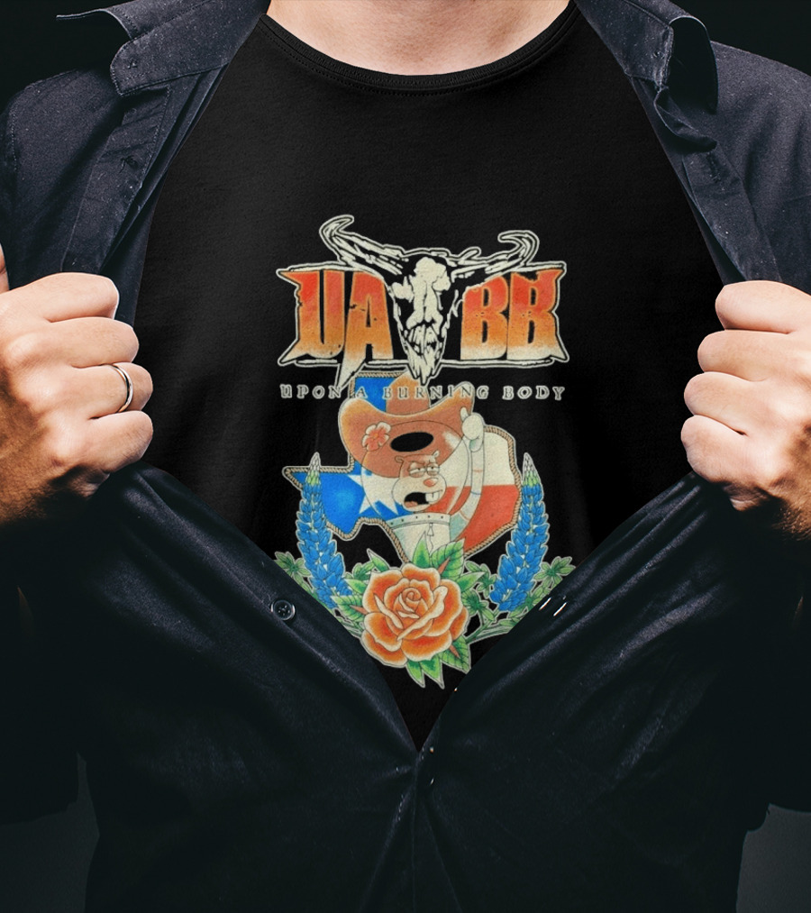 Upon A Burning Body UABB Sandy Texas Flag Animation T-Shirt