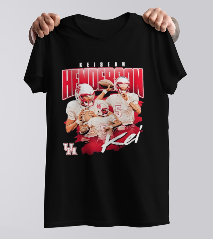Keisean Henderson Houston Cougars Football No 5 Kei UH T-Shirt