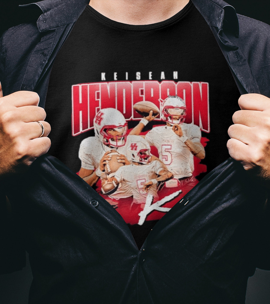 Keisean Henderson Houston Cougars Football No 5 Kei UH T-Shirt