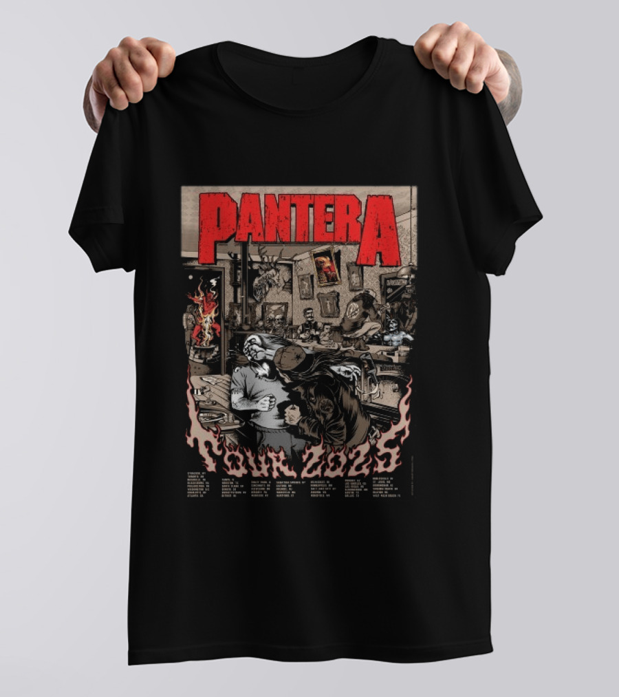 Pantera Tour 2025 Every Album Cover Combined Texas Stops T-Shirt