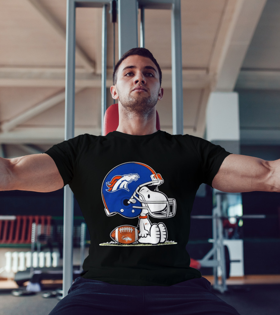 Peanuts Snoopy Denver Broncos Helmet Fan Favorite T-Shirt